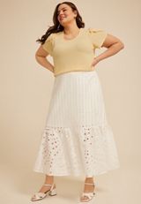 Plus Size 24/7 Holland Textured Scoop Tee, SOLSTICE YELLOW, small
