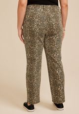 Plus Size m jeans by maurices&trade; High Rise Leopard Straight Jean, C542, small