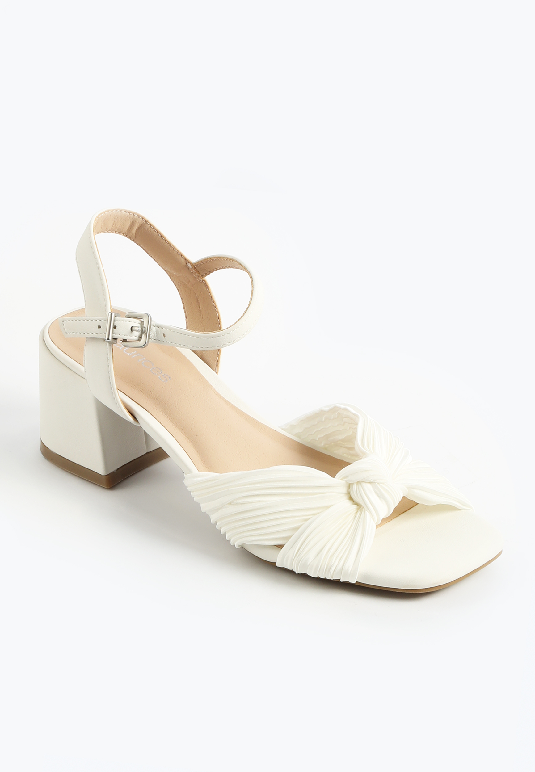 SuperCush Pleated Knot Block Heel