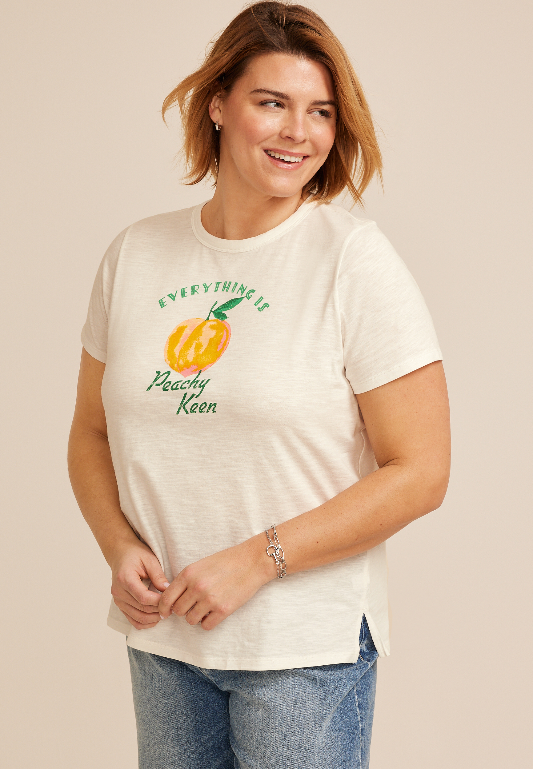 Plus Size Everything Is Peachy Keen