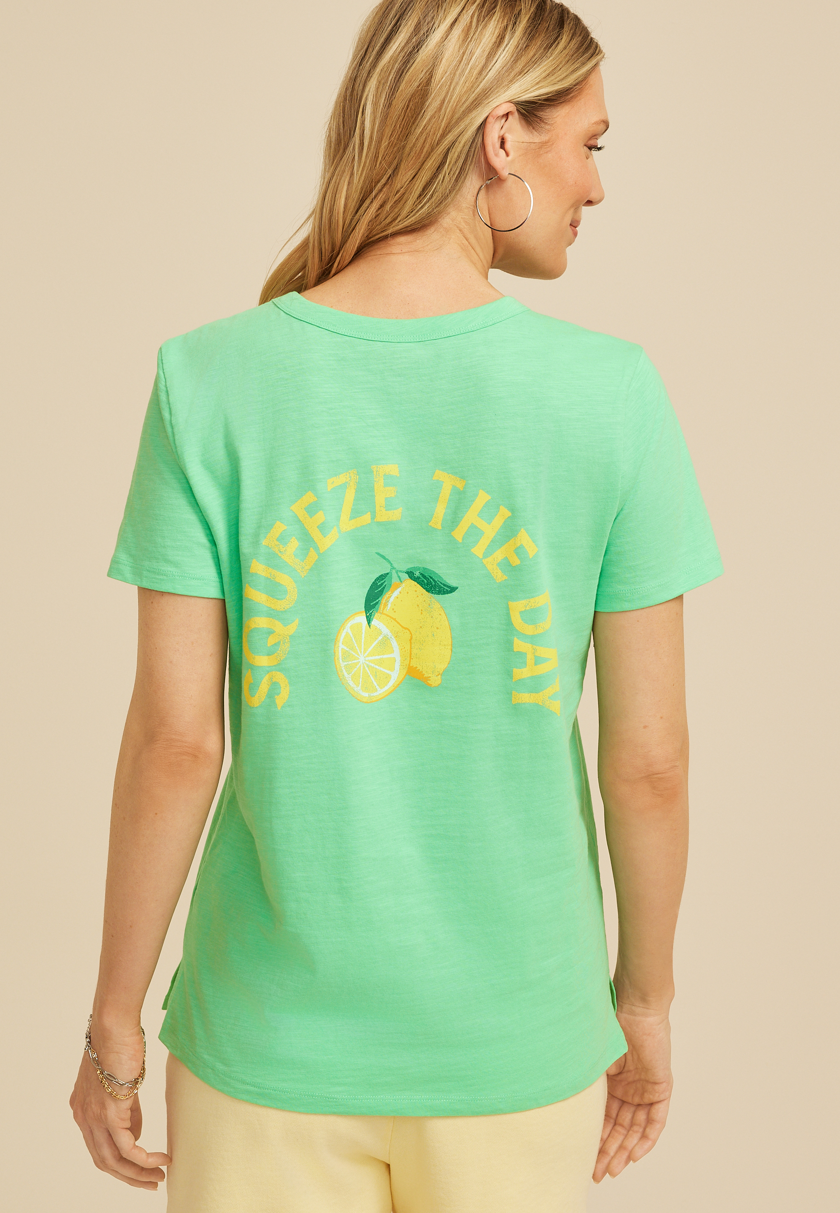Squeeze The Day Classic Fit Graphic Tee, C3926, large