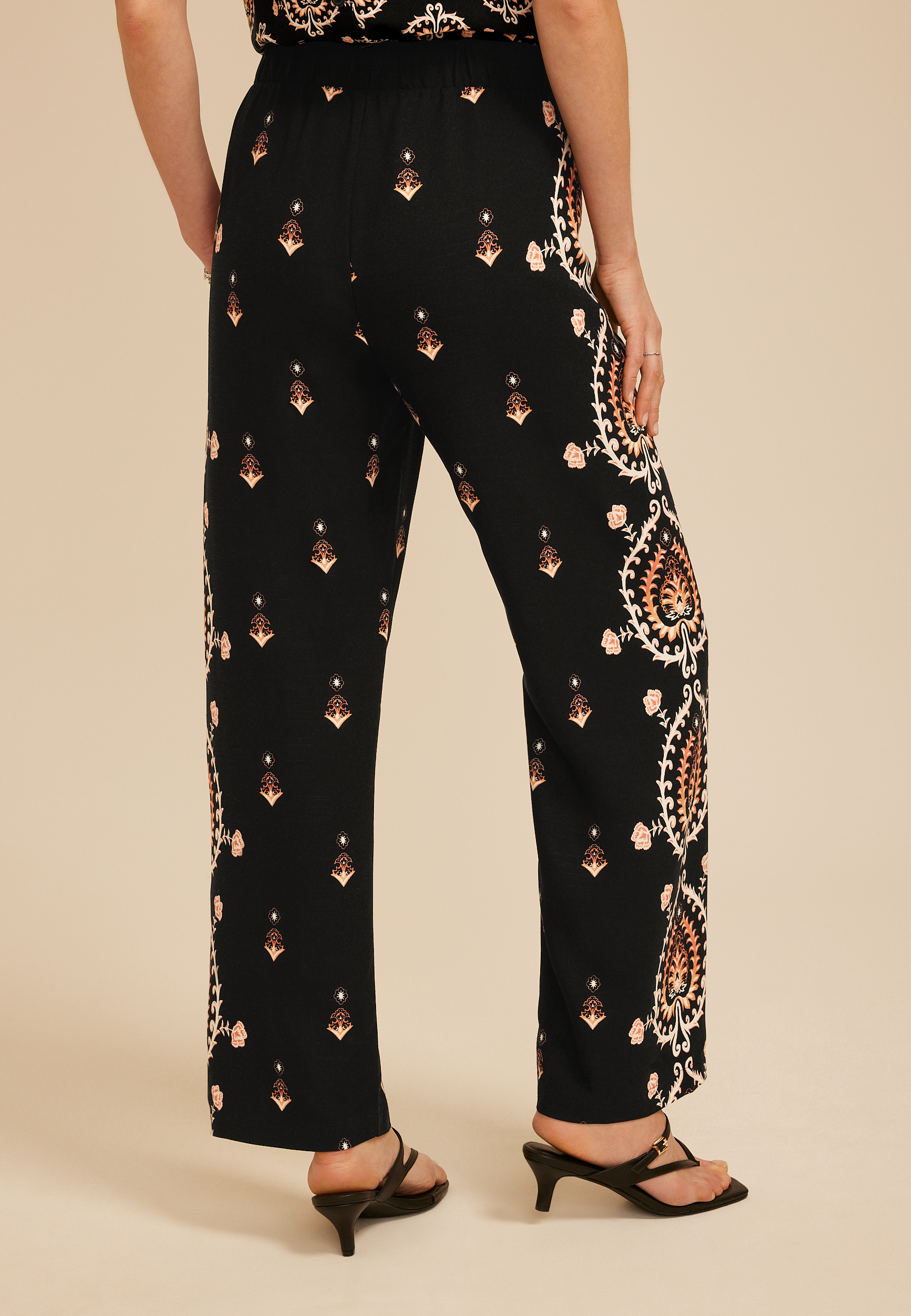 Lotus High Rise Palazzo Pant, C8086, large