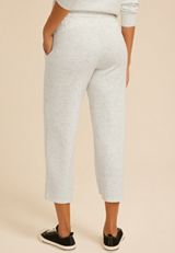 Speckle Cloud Scuba Knit High Rise Wide Leg Cropped Pant, C6815, small