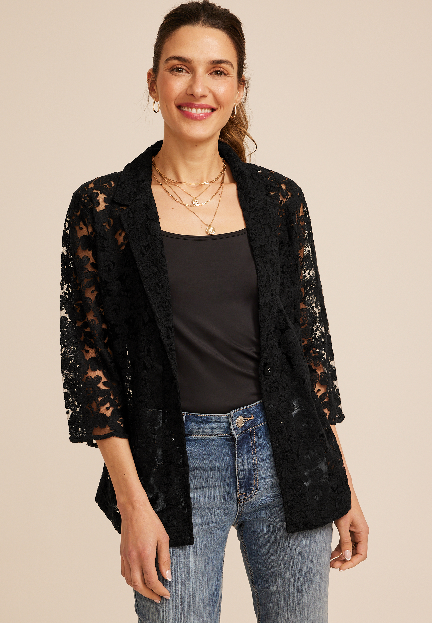 Floral Lace Blazer