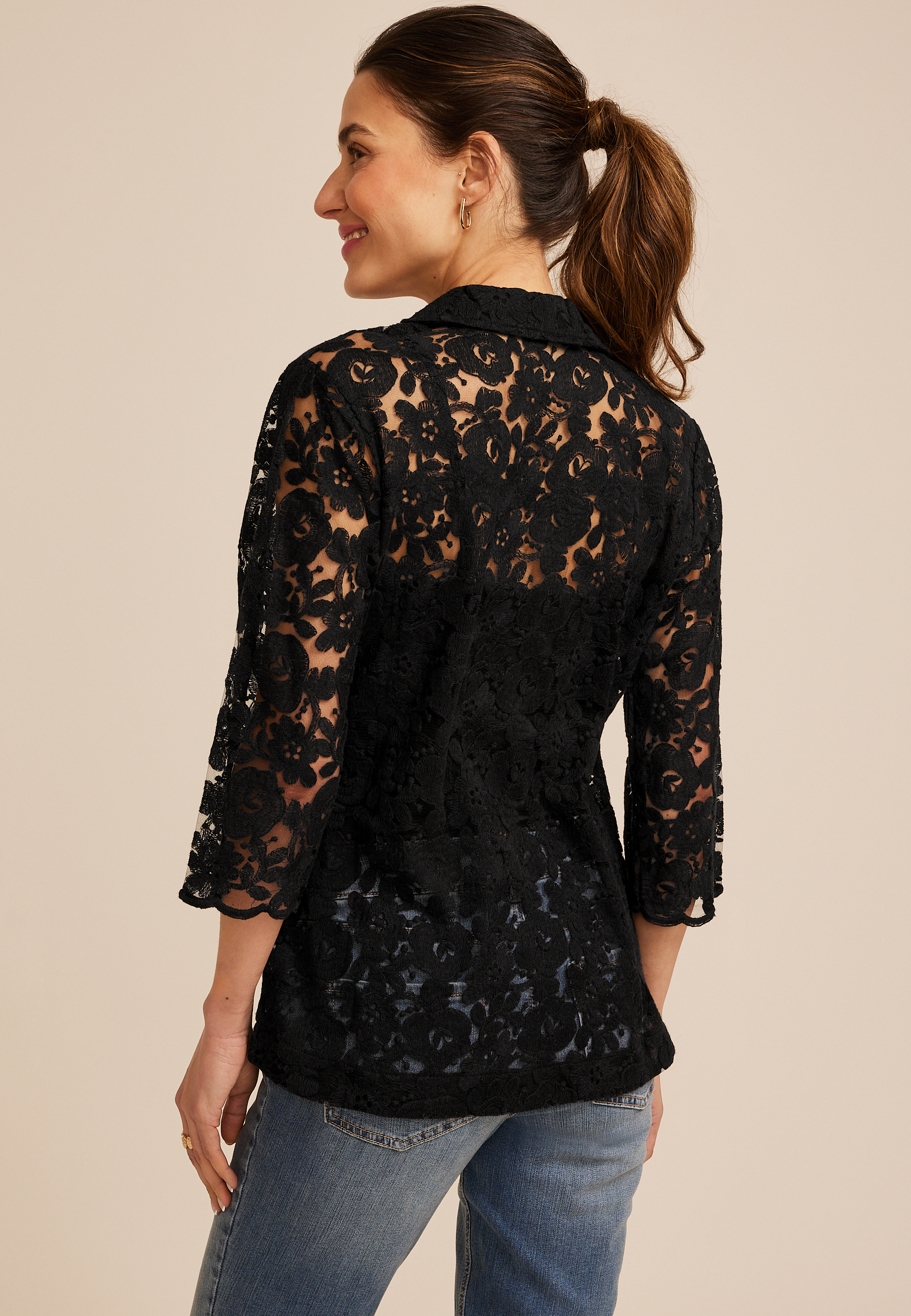 Floral Lace Blazer, C106, large