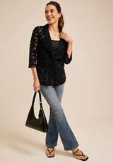 Floral Lace Blazer, C106, small