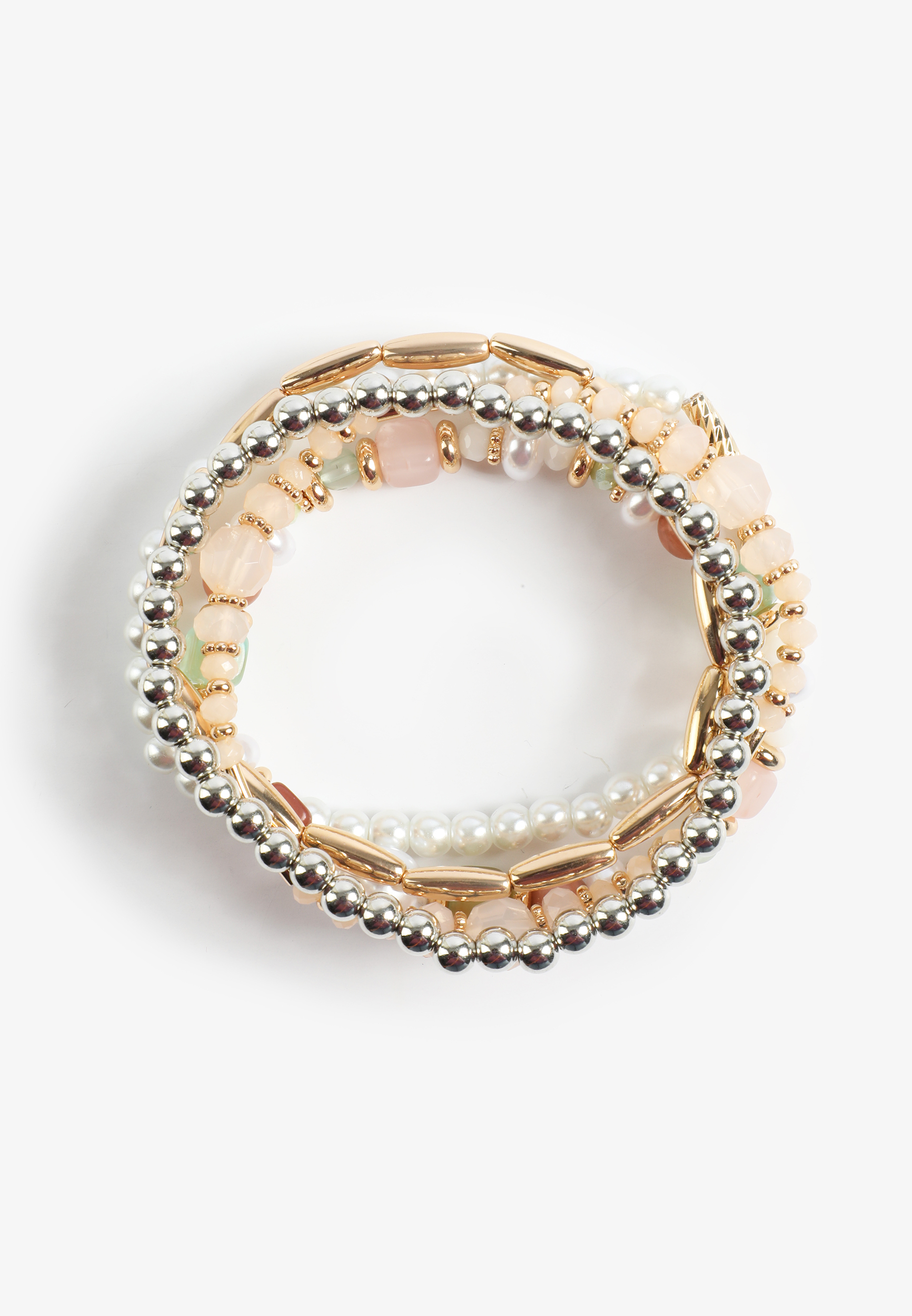 Mixed Beaded Stretch Bracelet Set