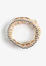 Mixed Beaded Stretch Bracelet Set, C605, small