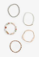 Mixed Beaded Stretch Bracelet Set, C605, small