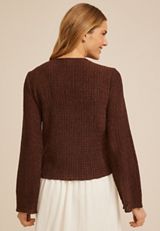 Wavy Texture Button Front Cardigan, C6058, small