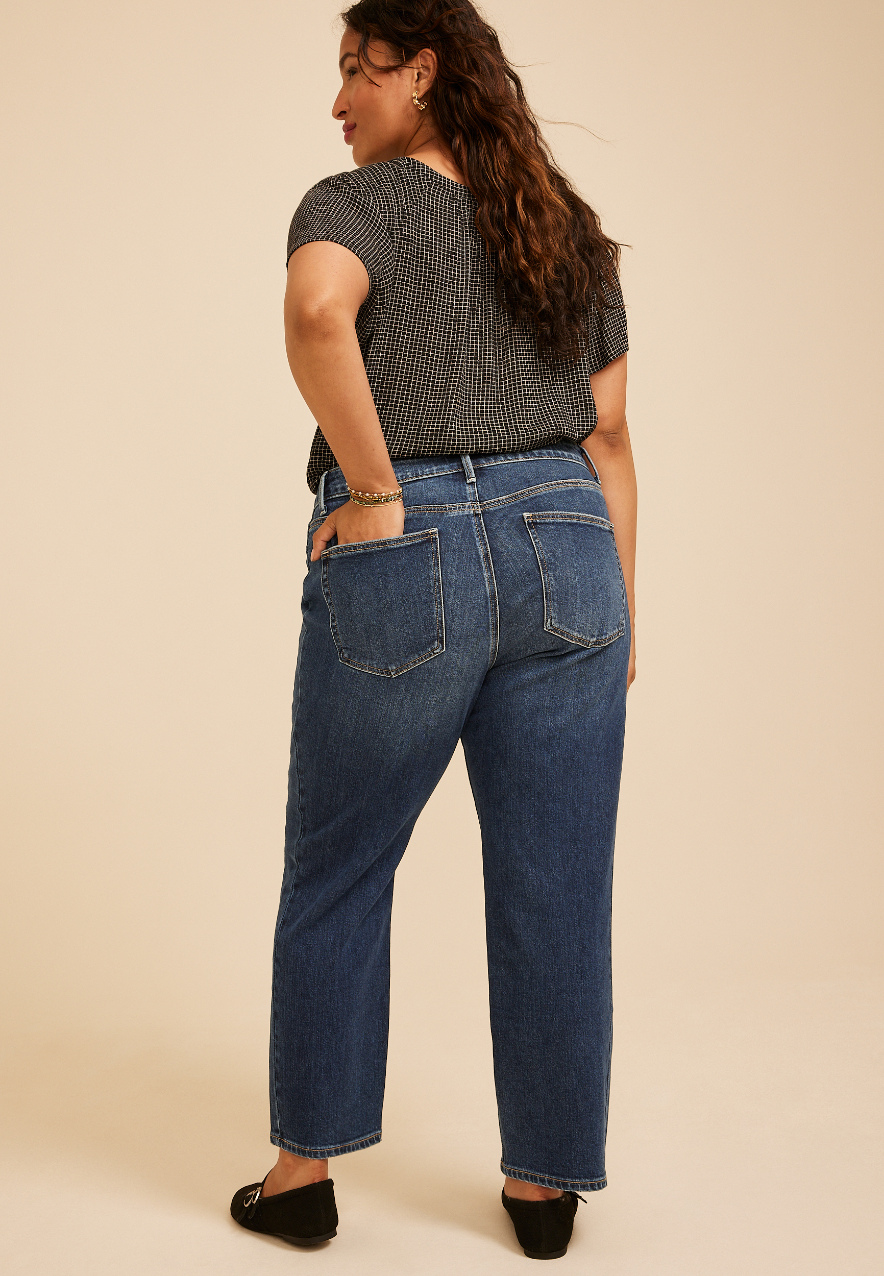 Plus Size Silver Jeans Co.&reg; Avery Curvy High Rise Side Seam Ankle Straight Jean, C258, large