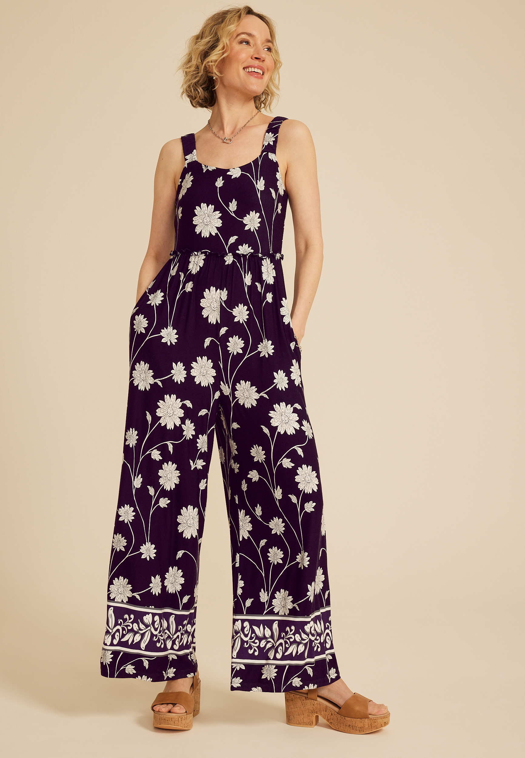 24/7 Border Print Jumpsuit, C1943, large