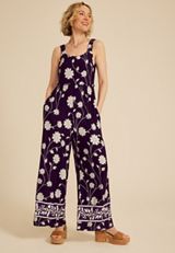 24/7 Border Print Jumpsuit, C1943, small