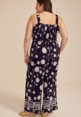 Plus Size 24/7 Border Print Jumpsuit, C1943, small