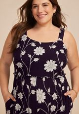 Plus Size 24/7 Border Print Jumpsuit, C1943, small