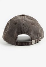 Embroidered Snoopy Washed Baseball Hat, DARK TRUFFLE, small