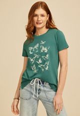 Butterfly Classic Fit Graphic Tee, C974, small