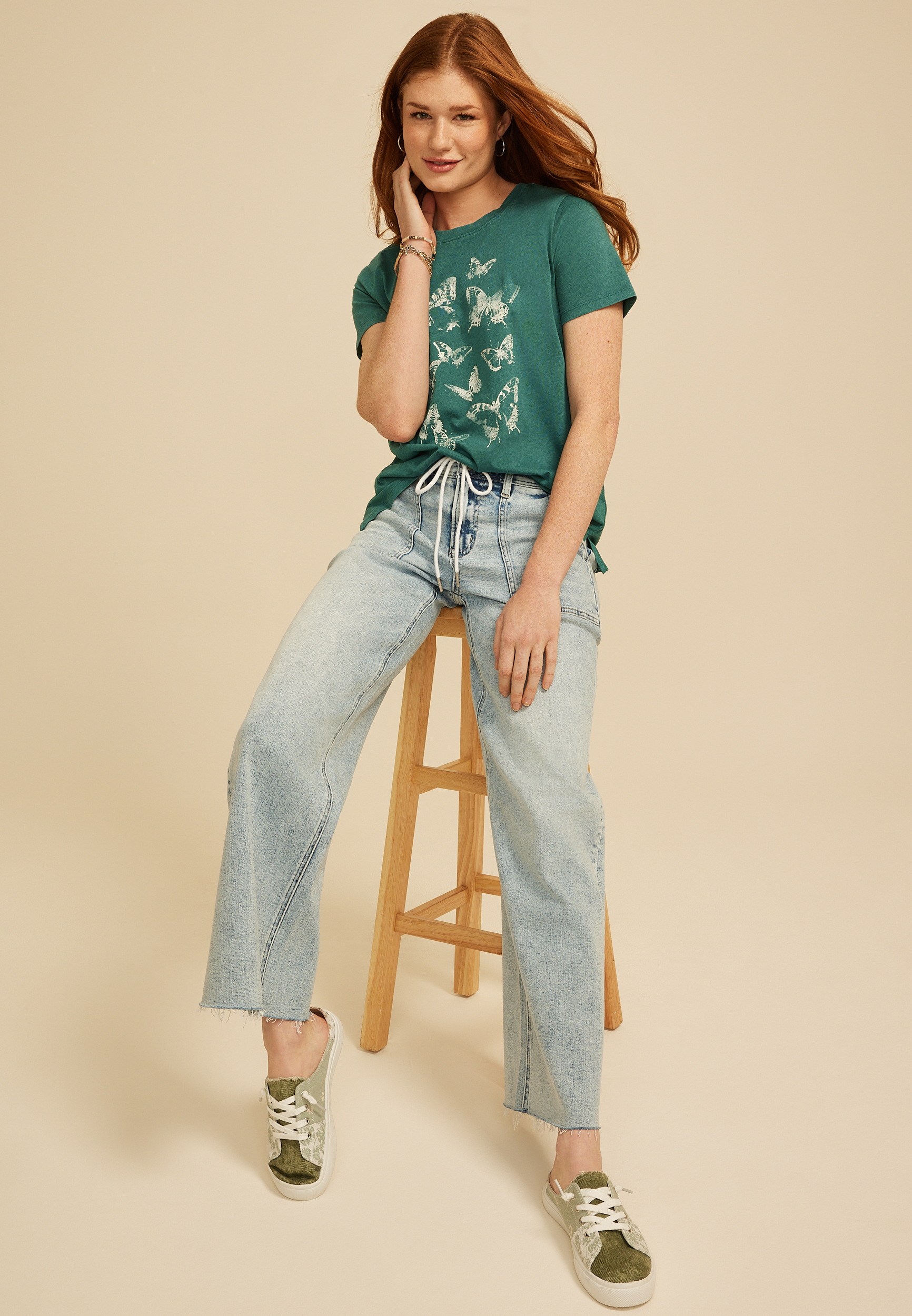 Butterfly Classic Fit Graphic Tee, C974, large