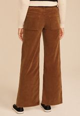 Corduroy Patch Pocket High Rise Wide Leg Pant, C9814, small