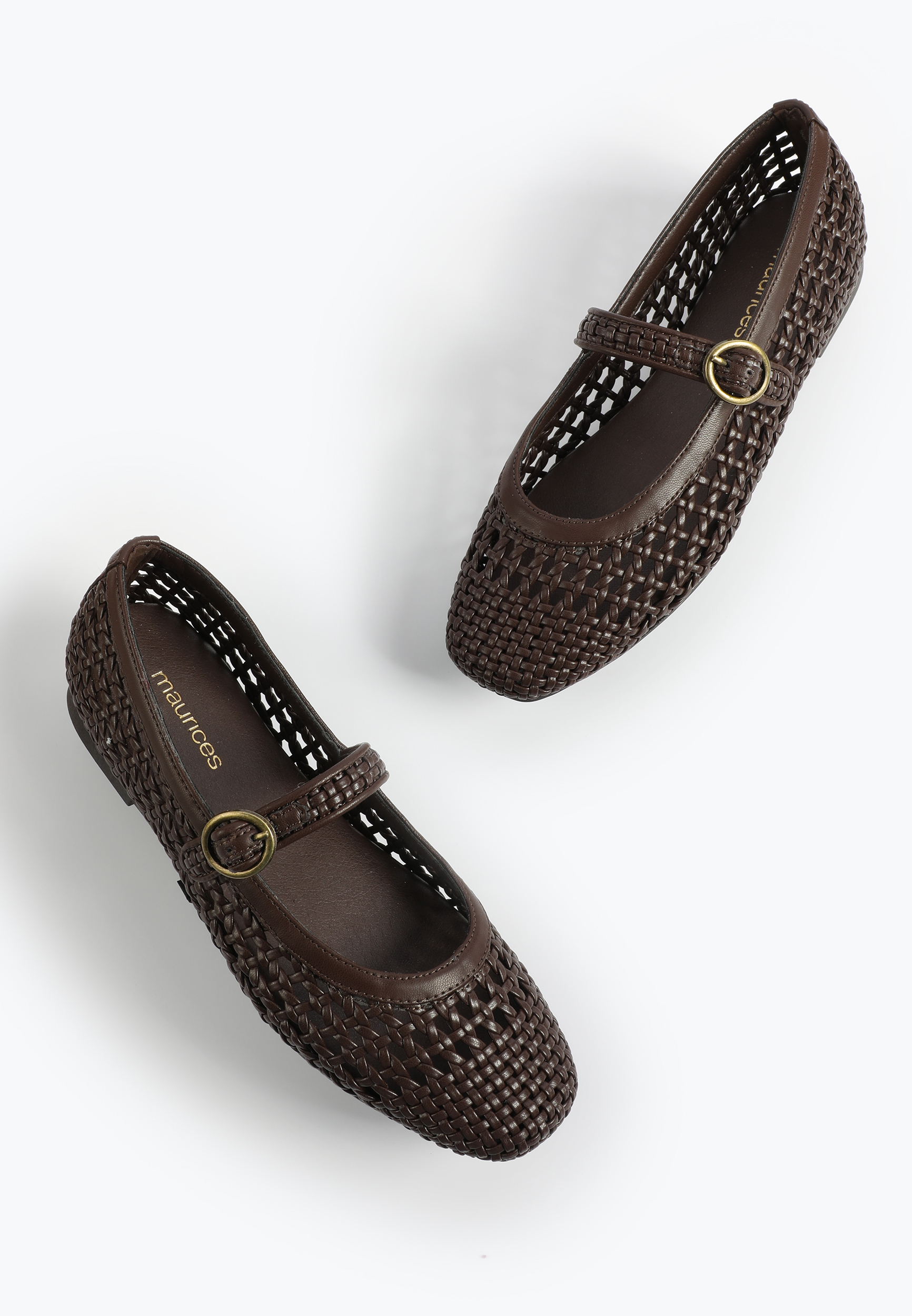 Ivy Woven Mary Jane:BROWN:8:C115:BROWN, BROWN, large