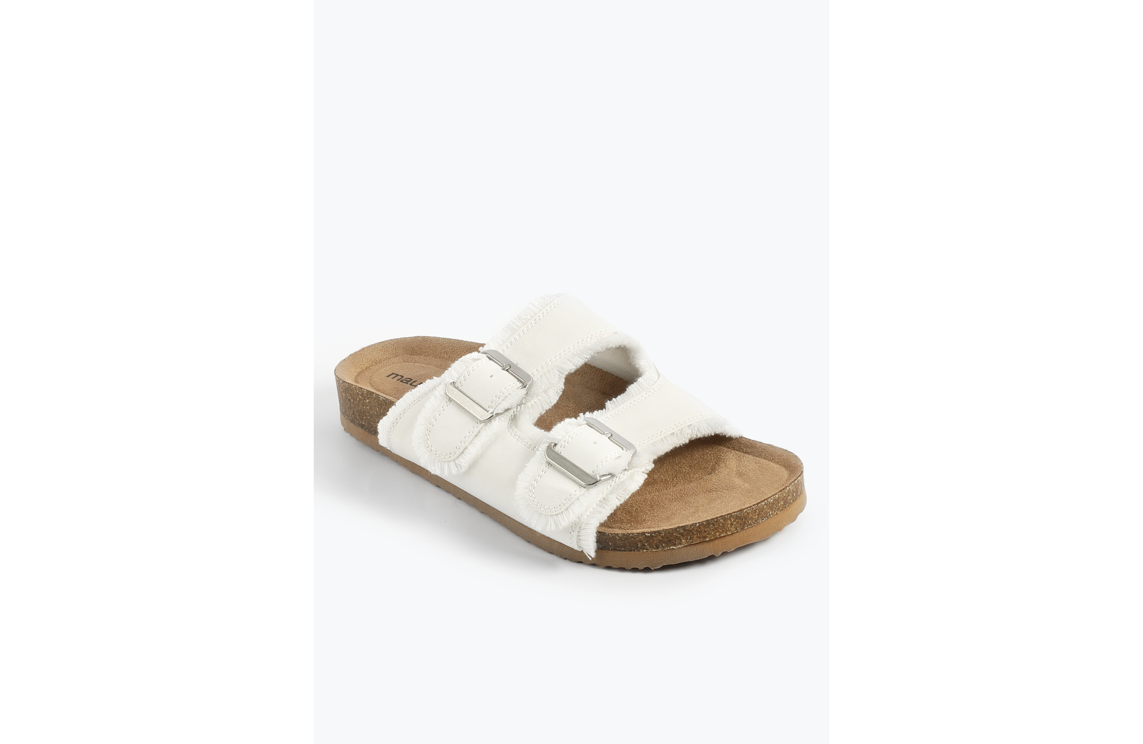 SuperCush Chloe Frayed Two Band Footbed Sandal