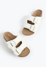 SuperCush Chloe Frayed Two Band Footbed Sandal, C223, small