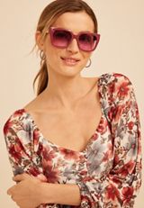 Plastic Oversized Square Sunglasses, C8963, small