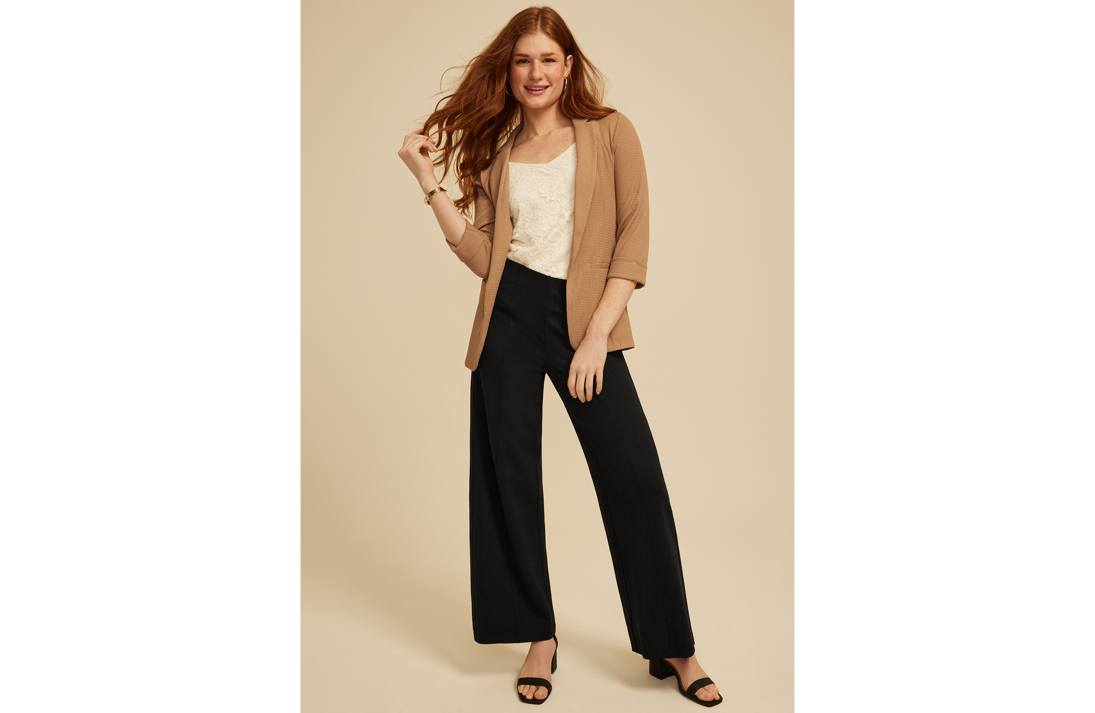 Ponte High Rise Wide Leg Pant