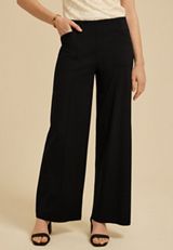 Ponte High Rise Wide Leg Pant, C106, small