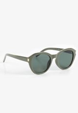 Green Plastic Round Sunglasses, C1612, small