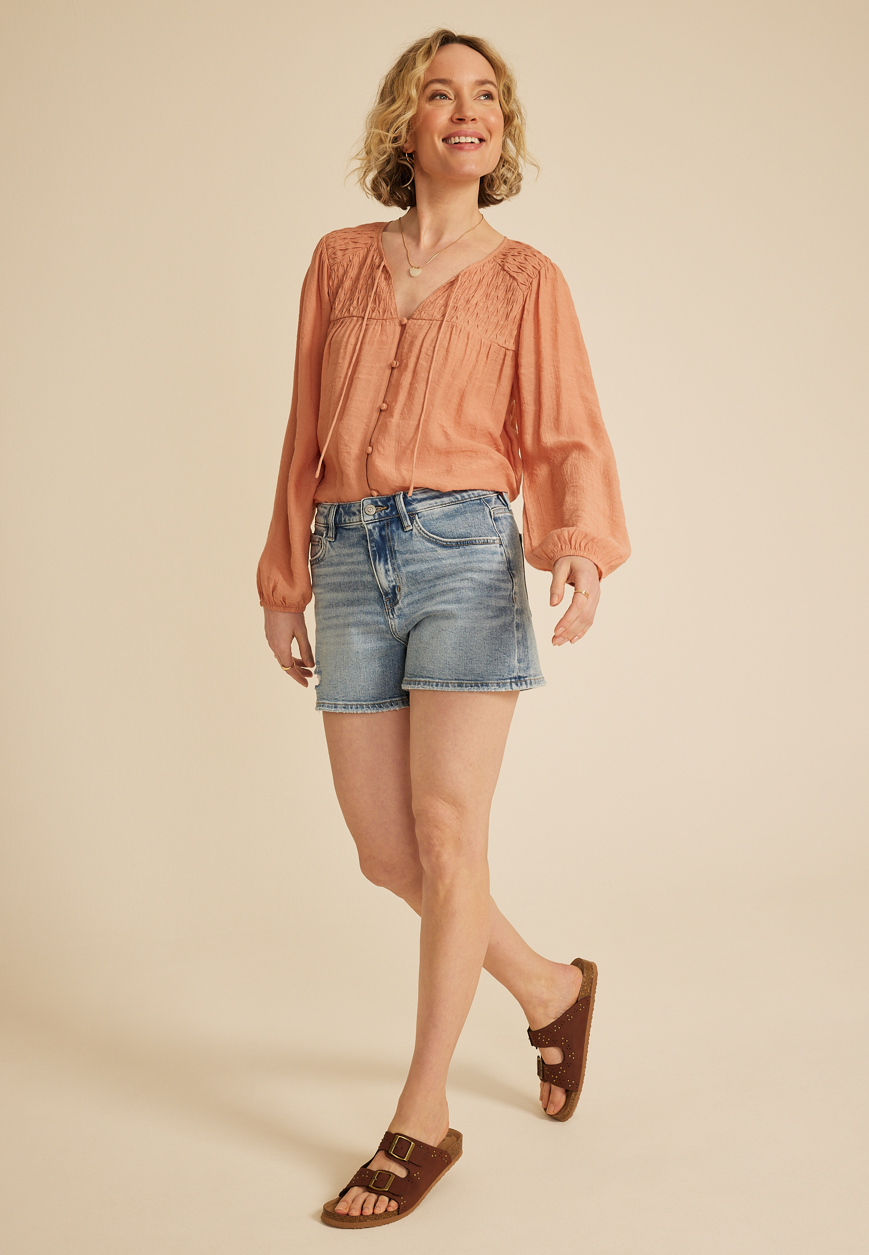 Flying Monkey&trade; High Rise Ripped Hem 3.5in Short, C3337, large