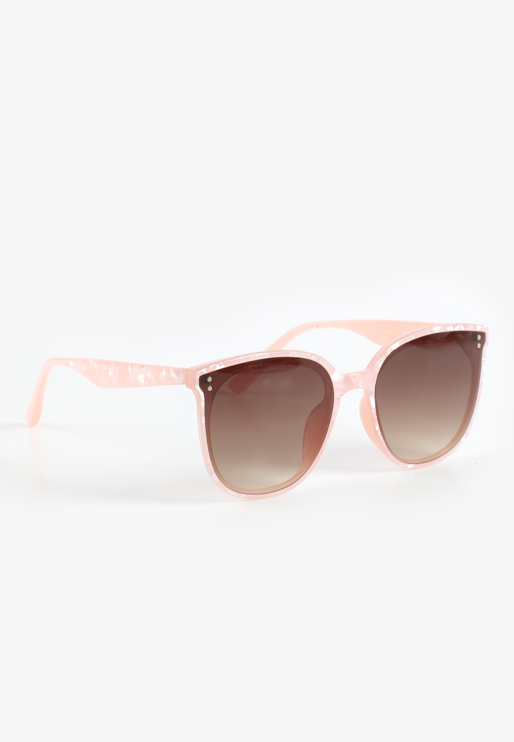 Soft Pink Marble Oversized Sunglasses