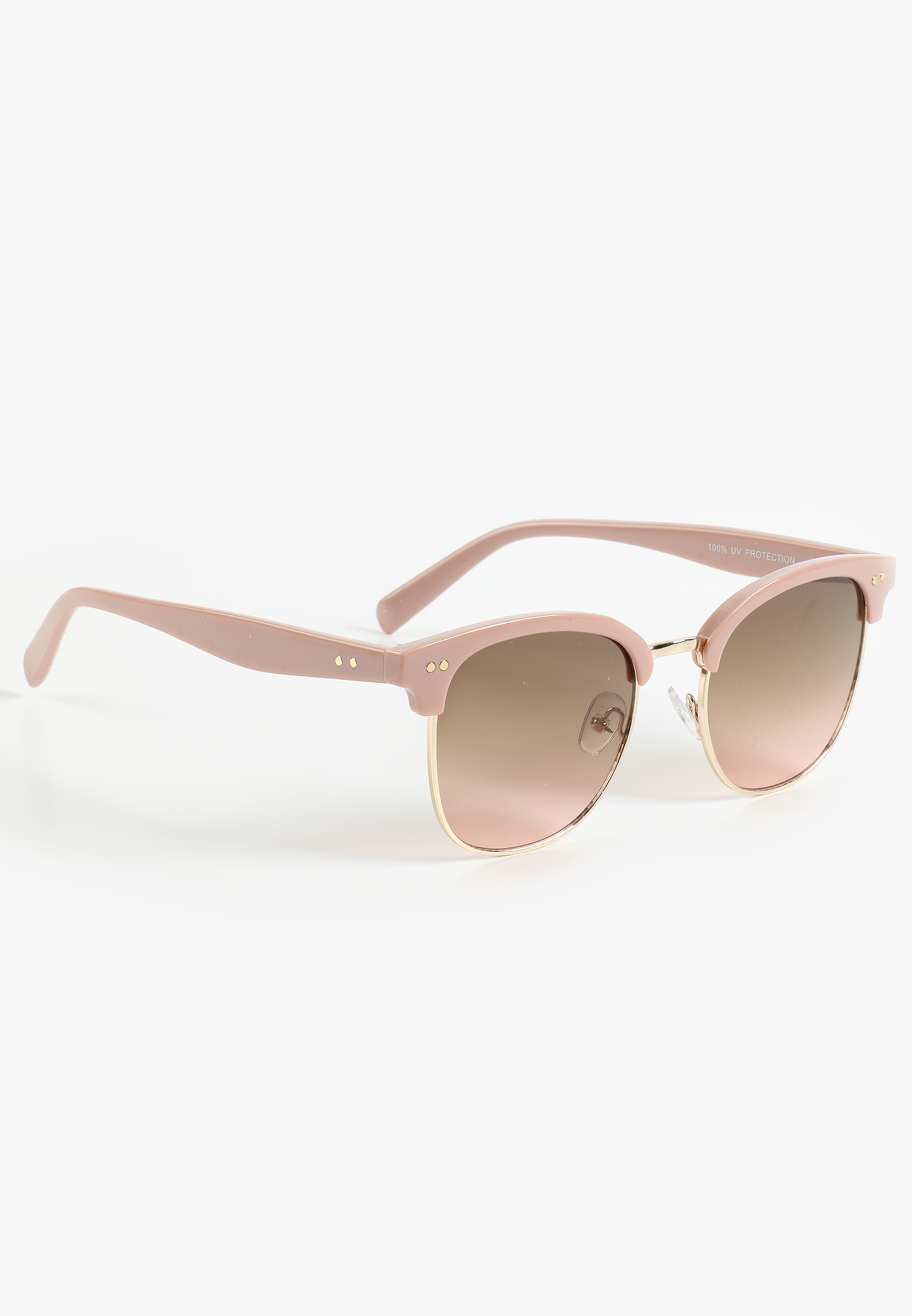 Pink Top Metal Round Sunglasses