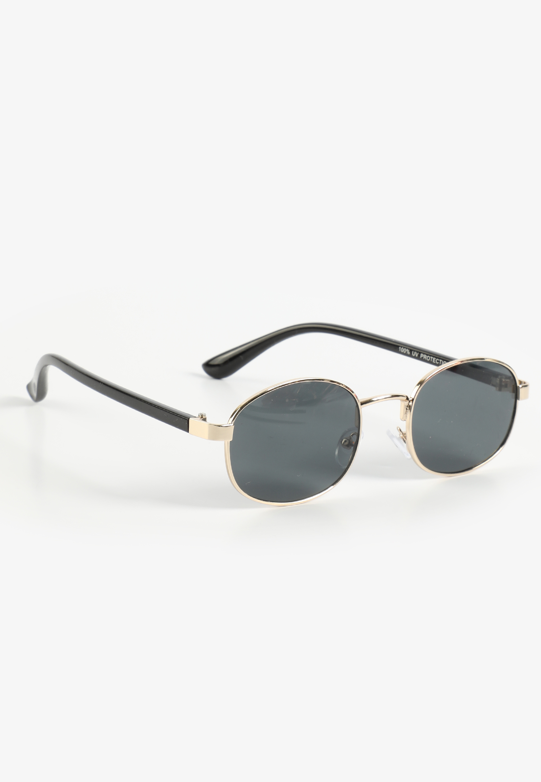 Slim Metal Oval Sunglasses