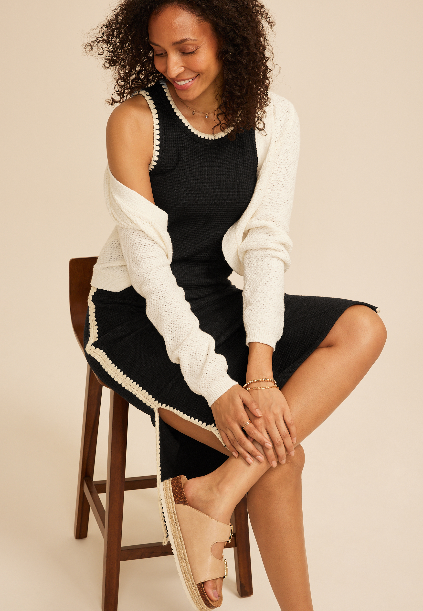 Bare Whipstitch Midi Dress - thumbnail 6