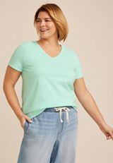 Plus Size 24/7 Dawson V Neck Tee, C824, small