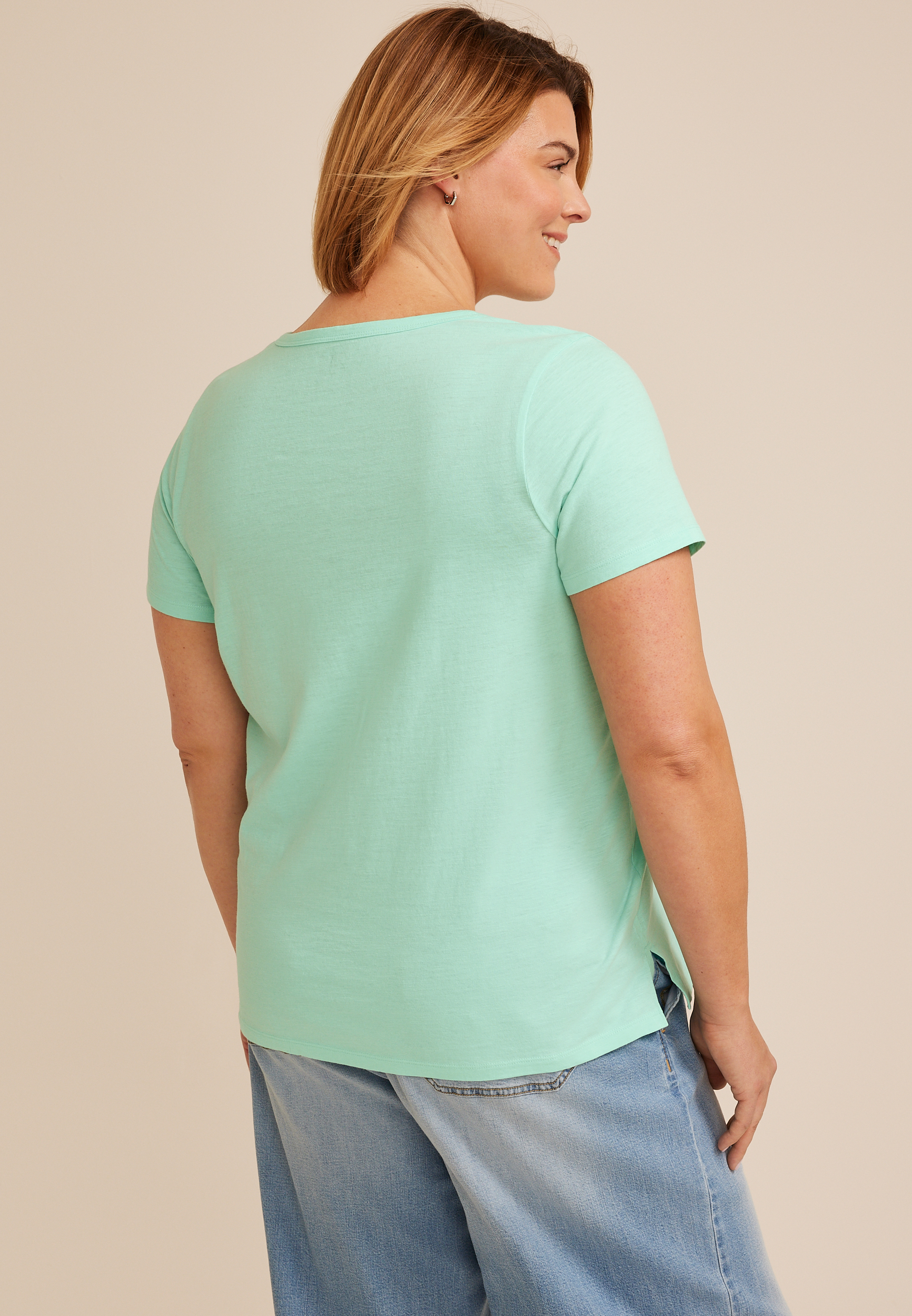 Plus Size 24/7 Dawson V Neck Tee, C824, large
