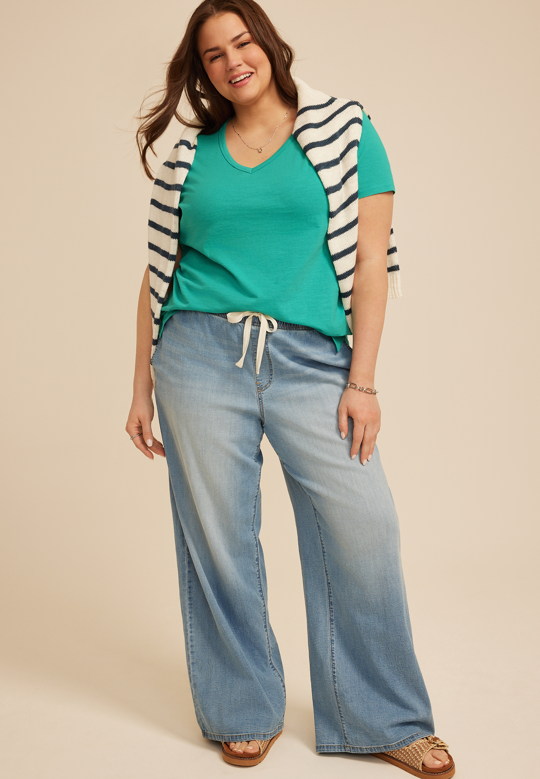 Plus Size 24/7 Dawson V Neck Tee | maurices