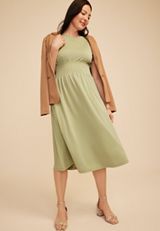 24/7 Cinched Waist Midi Dress, C1612, small