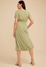 24/7 Cinched Waist Midi Dress, C1612, small
