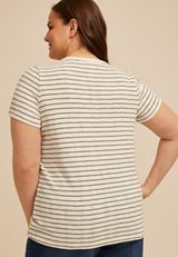 Plus Size 24/7 Striped Taylor Tee, C9867, small
