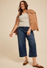Plus Size 24/7 Striped Taylor Tee, C9867, small
