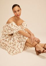 Off Shoulder Floral Midi Dress, C5487, small