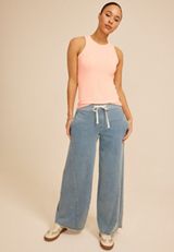 24/7 Variegated Ribbed Highline Tank Top, LUCENT MELON, small