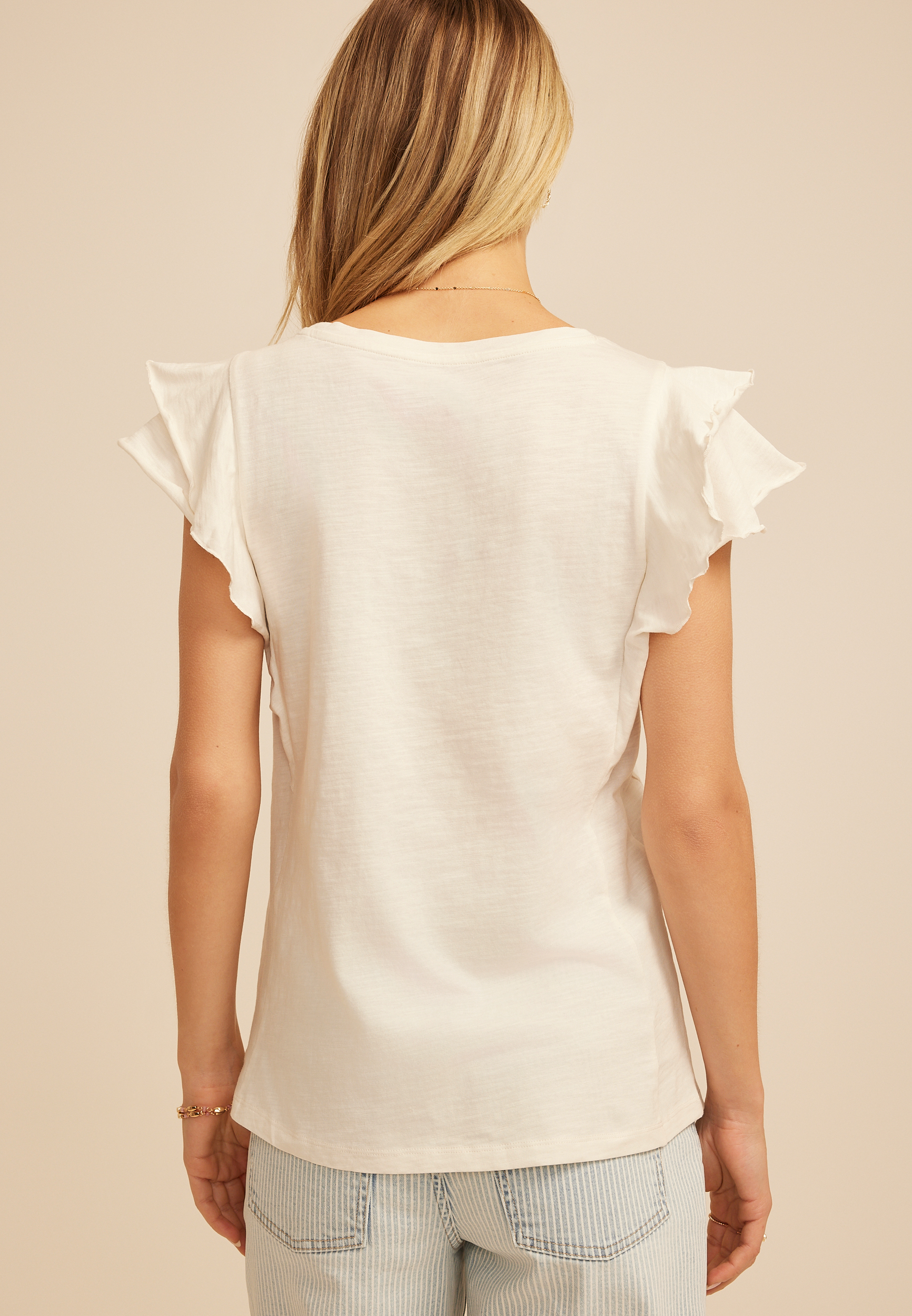 24/7 Double Flutter Sleeve Tee - thumbnail 5