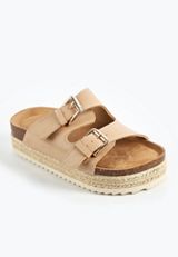 SuperCush Two Band Flatform Sandal, NATURAL, small