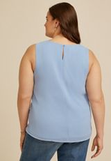 Plus Size Floral Embroidered Tank Top, C8408, small