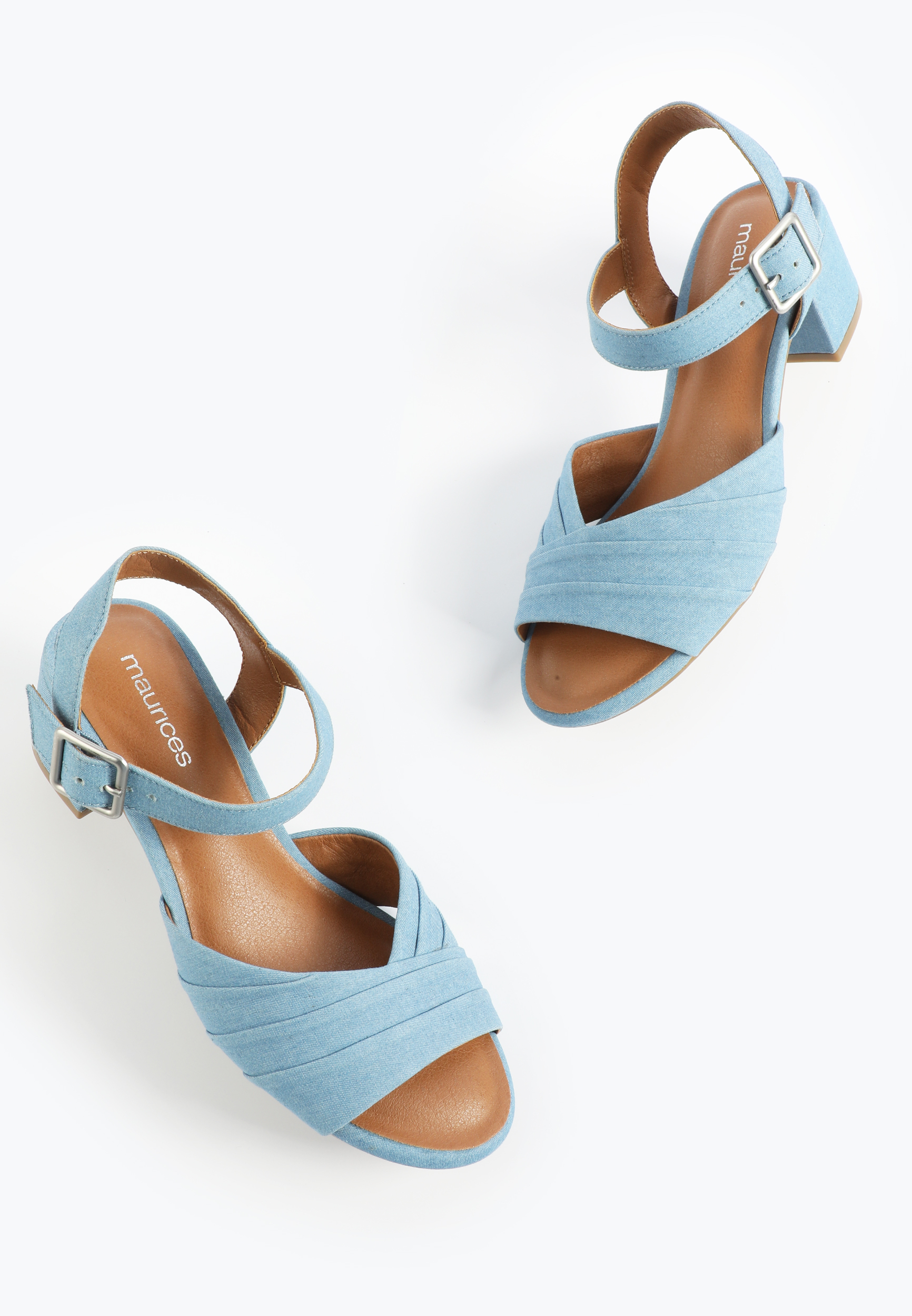 SuperCush Denim Twisted Block Heel, C1149, large
