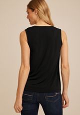 Black Hardware Ruched Top, C106, small