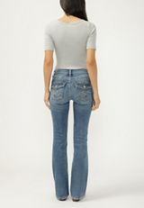 Silver Jeans Co.&reg; Suki Curvy Mid Rise Thick Stitch Bootcut Jean, C3337, small